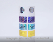 Etiquetas adesivas CYMK UV da etiqueta 60mic decorativa holográfica